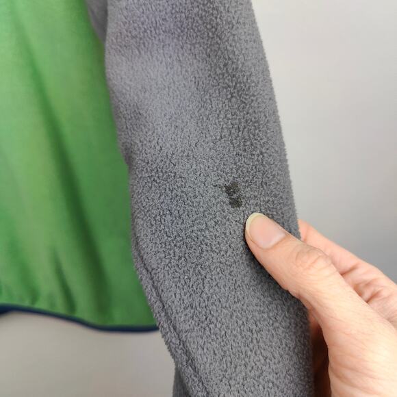 Patagonia Micro D Snap-T Pullover Jacket Men Small Green Gray Colorblock Sweater - Picture 3 of 9